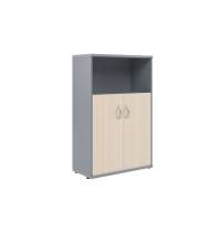 Шкаф с глухими малыми дверьми СТ-2.1 Клен/Металлик 770*365*1200 