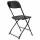 Стул складной для дома и офиса  "Golf CF-002", черный каркас, пластик черный, 531563. Фото товара с разных ракурсов.