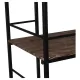 Стол на металлокаркасе BRABIX LOFT CD-005, 1200х520х1200 мм, 3 полки, цвет морёный дуб, 641221. Фото товара с разных ракурсов.
