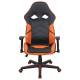 Кресло компьютерное  "Storm GM-006", регулируемые подлокотники, экокожа, черное/оранжевое, 532502. Фото товара с разных ракурсов.