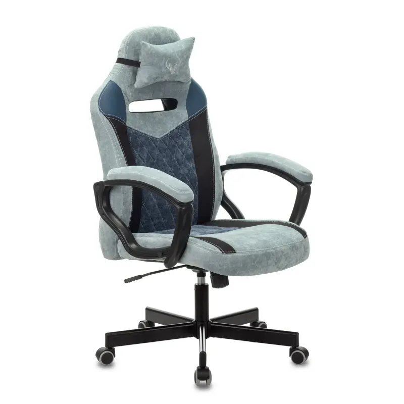 Кресло игровое геймерское Бюрократ VIKING 6 KNIGHT BL FABRIC синий крестовина металл главное фото